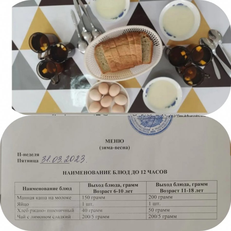 31.03.2023ж. Ыстық тамақ